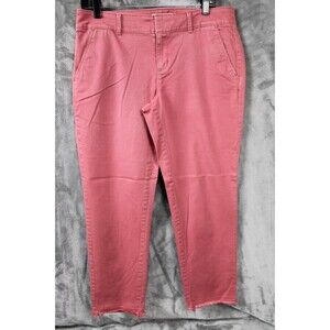LOFT Marisa Skinny Stretch Chino Pants Women's Size 8 Salmon Pink